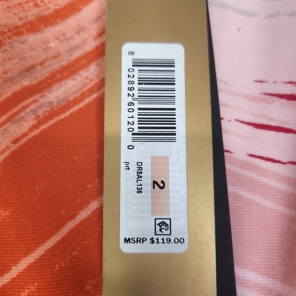 New Donna Karan Graphic Bodycon Formal Dress size 2 - Picture 8 of 9